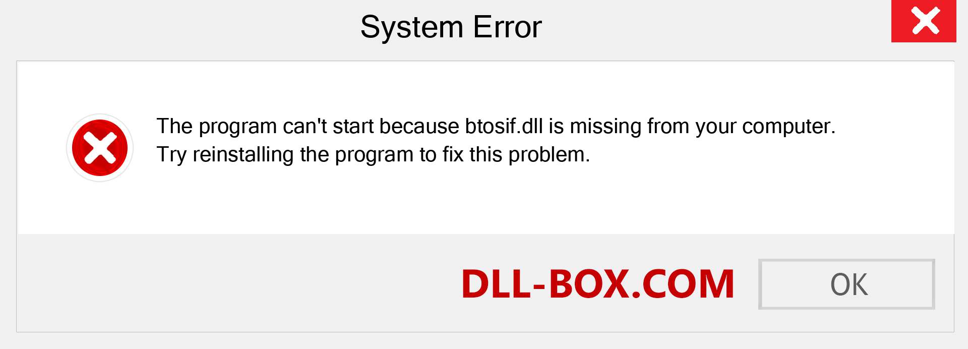  btosif.dll file is missing?. Download for Windows 7, 8, 10 - Fix  btosif dll Missing Error on Windows, photos, images
